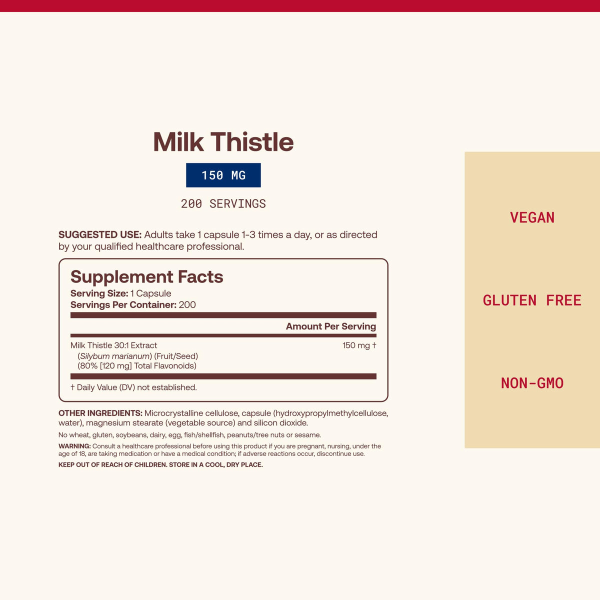 Milk Thistle 150mg 200 Capsules R977
