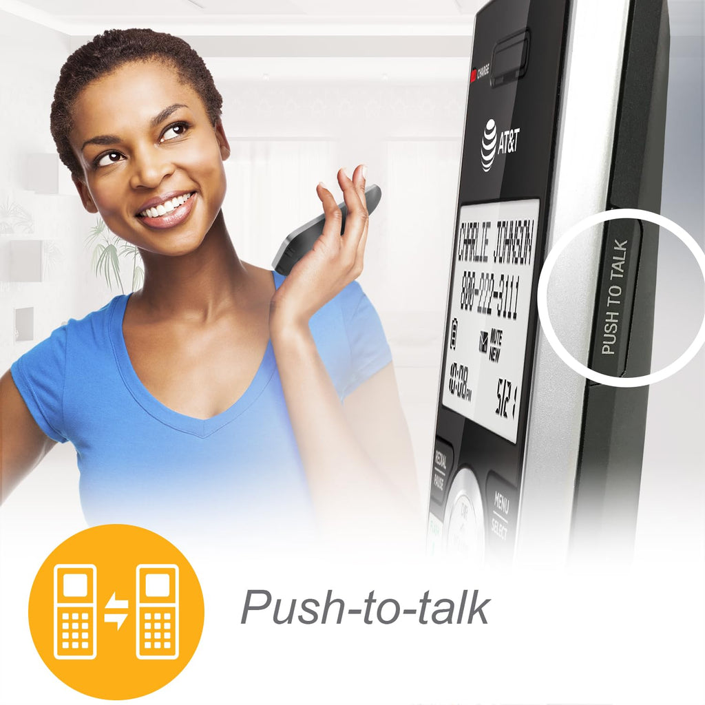 Expandable Cordless Phone with Answering System, Silver/Black, 3 Handsets Y7169