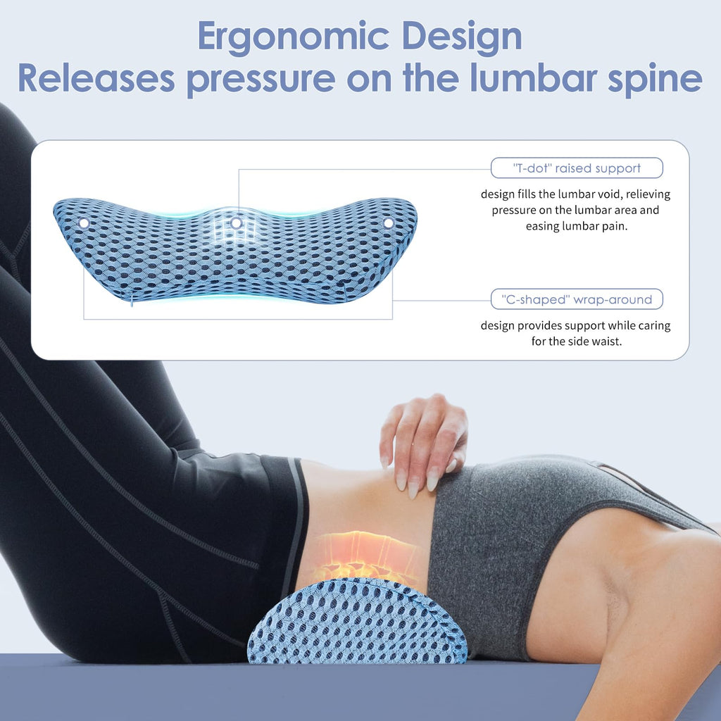Blue Ergonomic Lumbar Support Pillow K857465