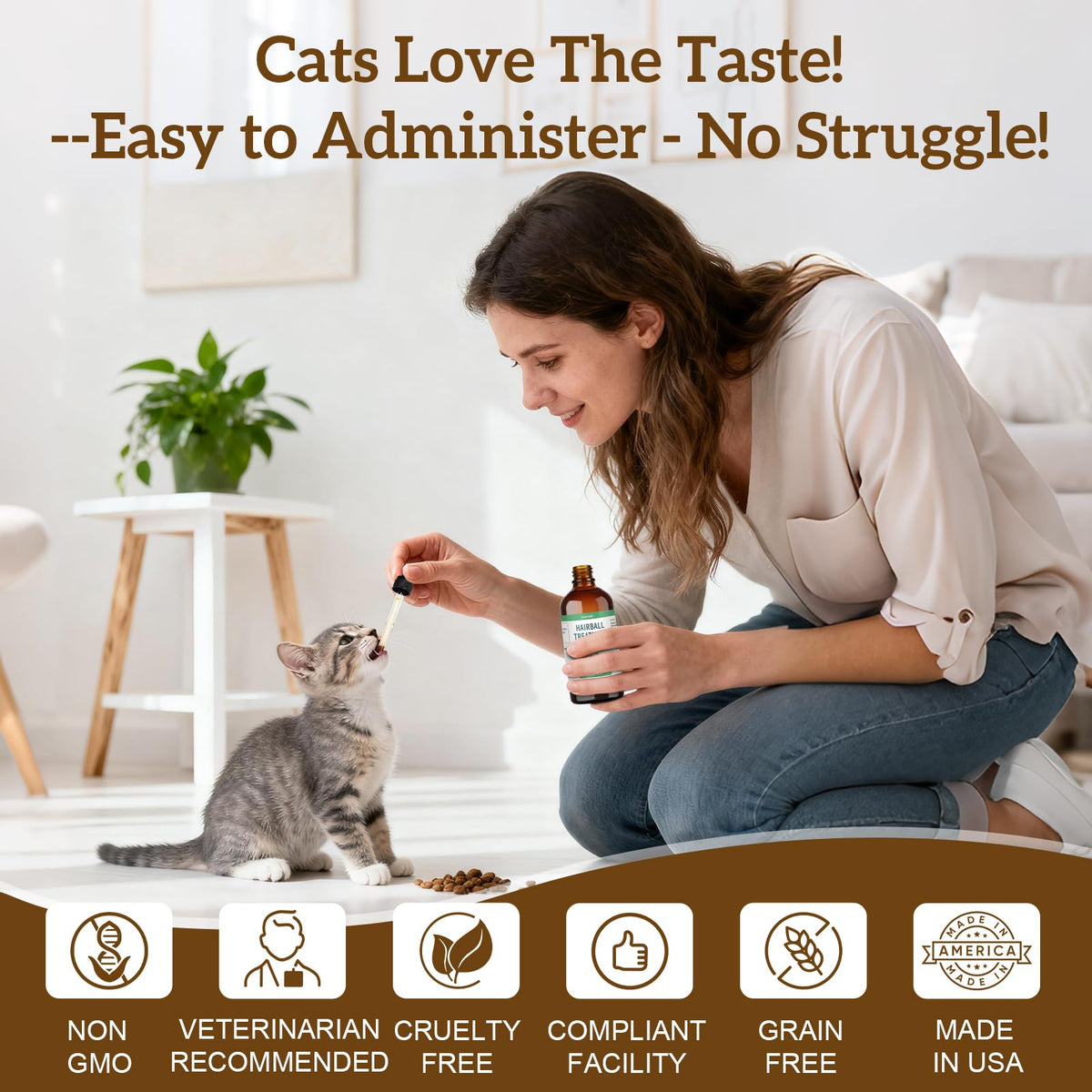 Cat Hairball Remedy with Natural Ingredients & Vitamins B3066