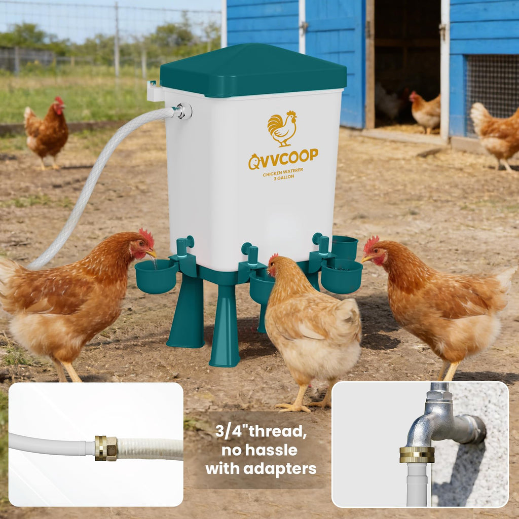 3 Gallon Automatic Chicken Waterer with Float Valve V99001