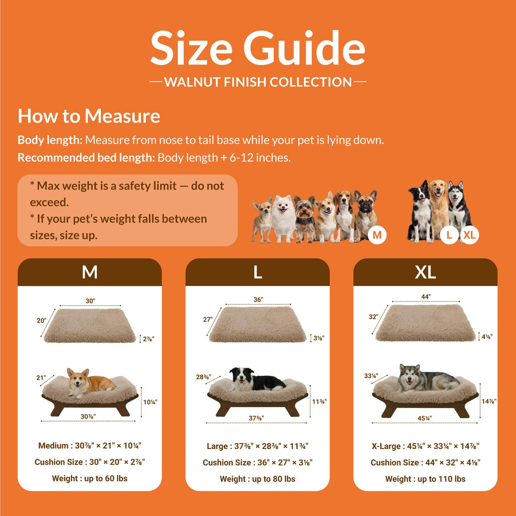 Wood Dog Bed Frame with Foam Mattress S75668