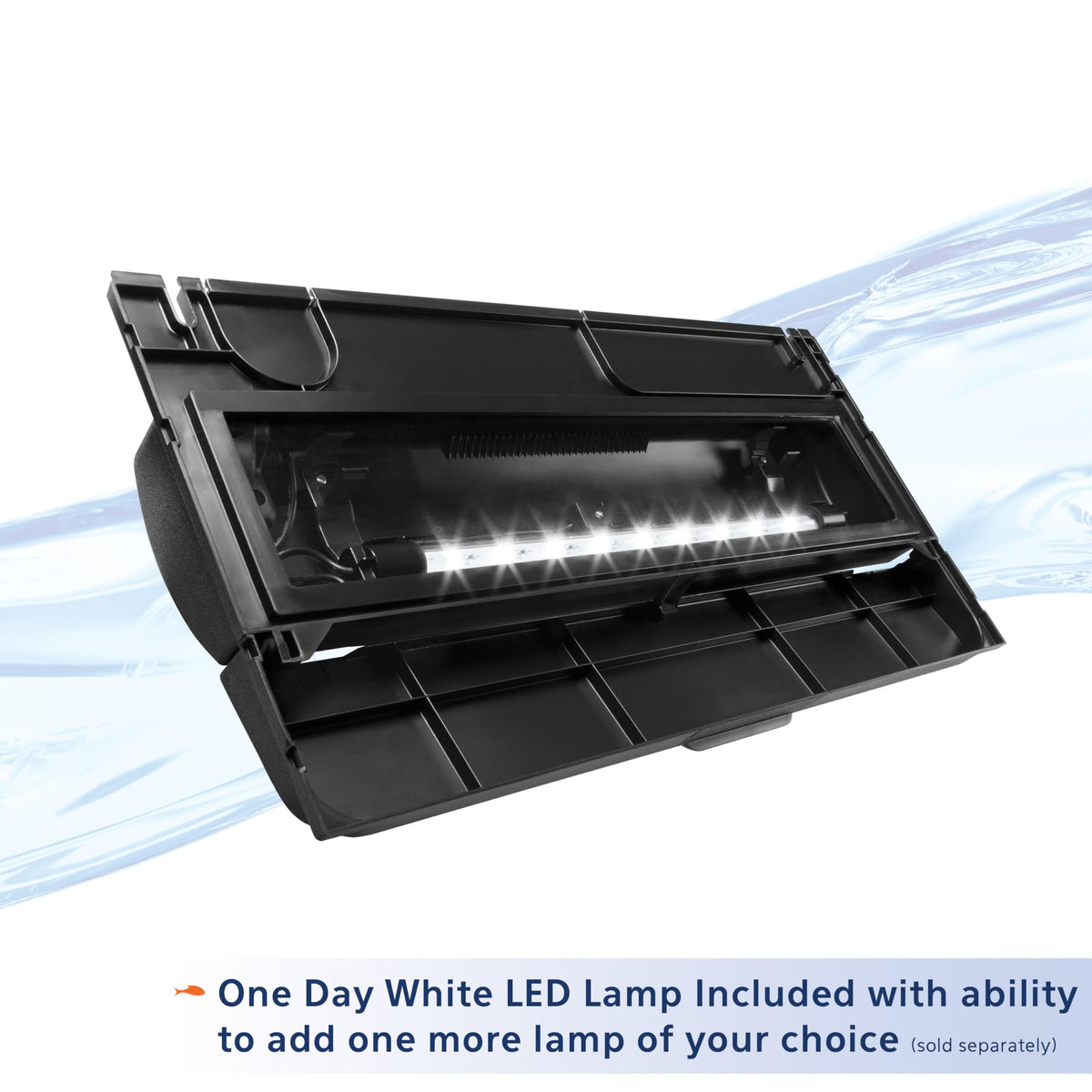 Black 20 Inch LED Aquarium Hood R6353