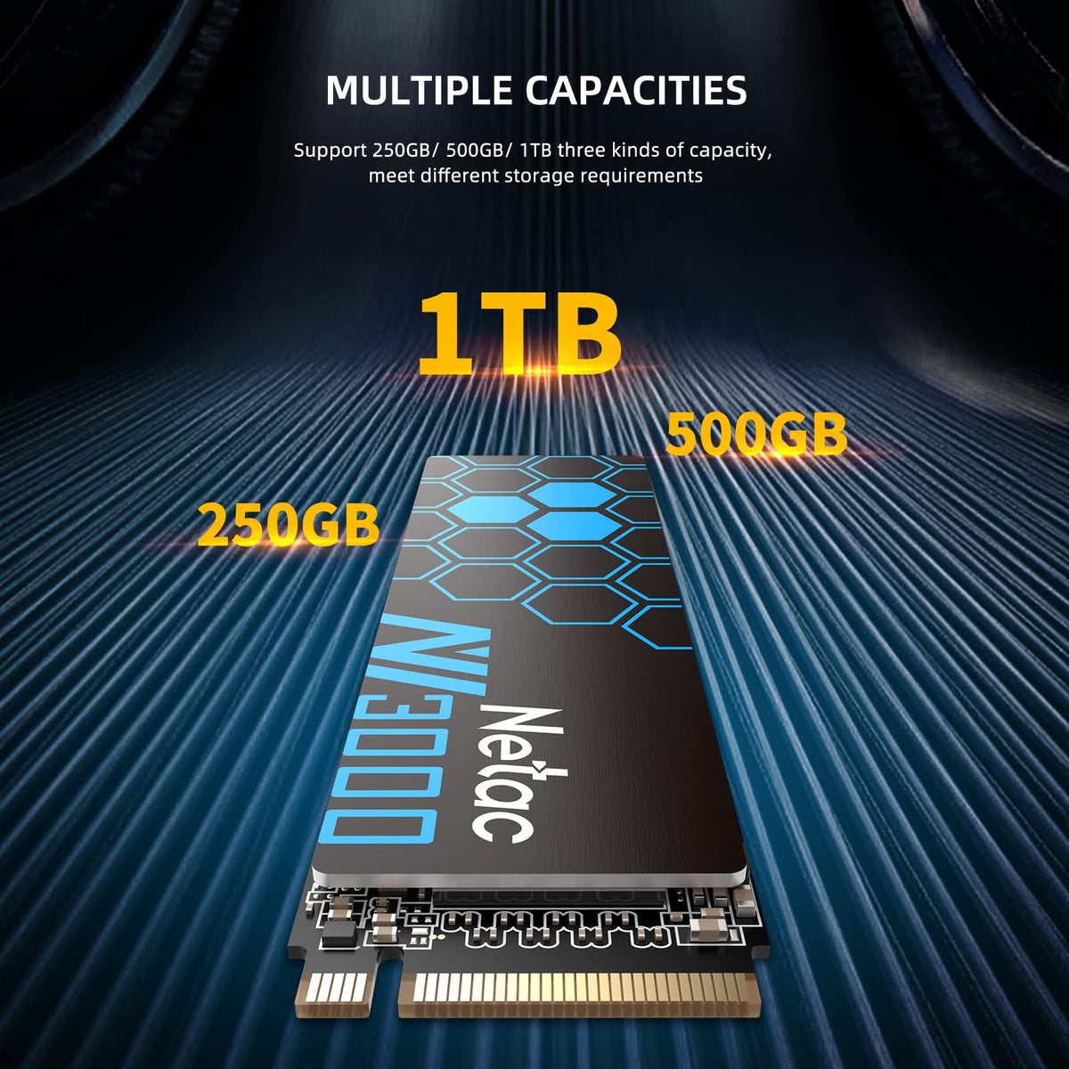 1TB NVMe PCIe Gen3x4 M.2 Internal Solid State Drive with Aluminum Heatspreader Q508