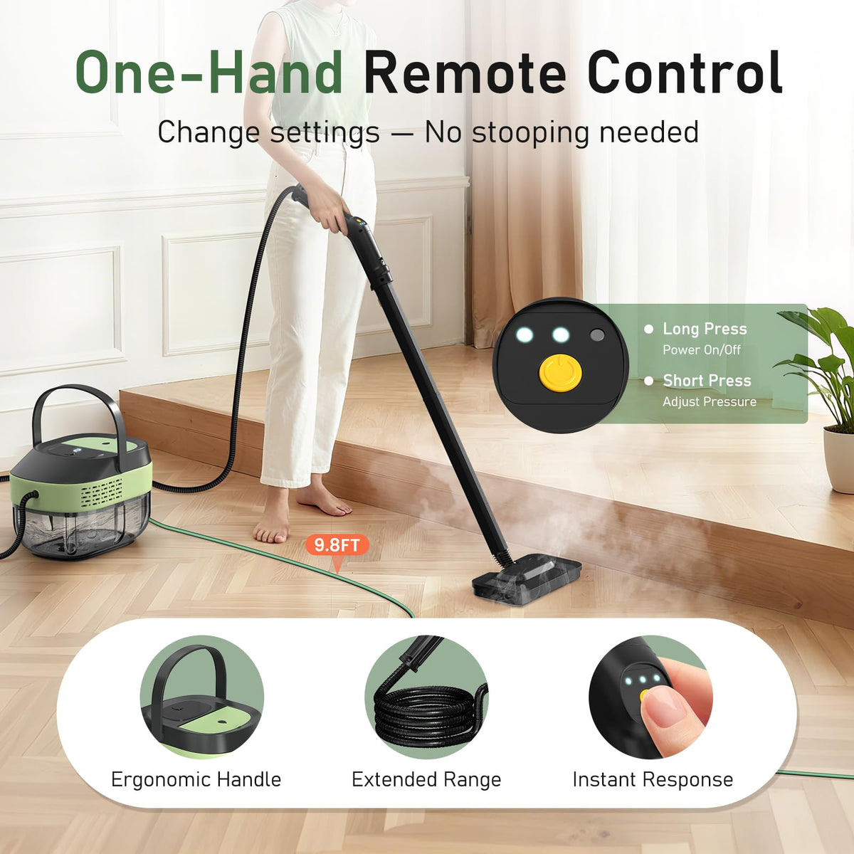 14 IN 1 Steam Cleaner Mop, Handheld Steamer, 1.6L Tank O541