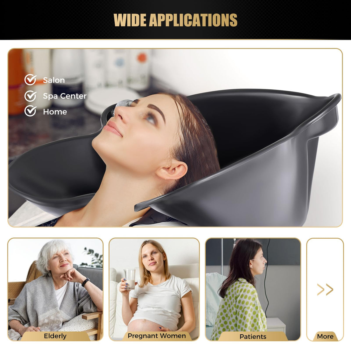 Portable Height Adjustable Shampoo Bowl with Electric Pump P979466