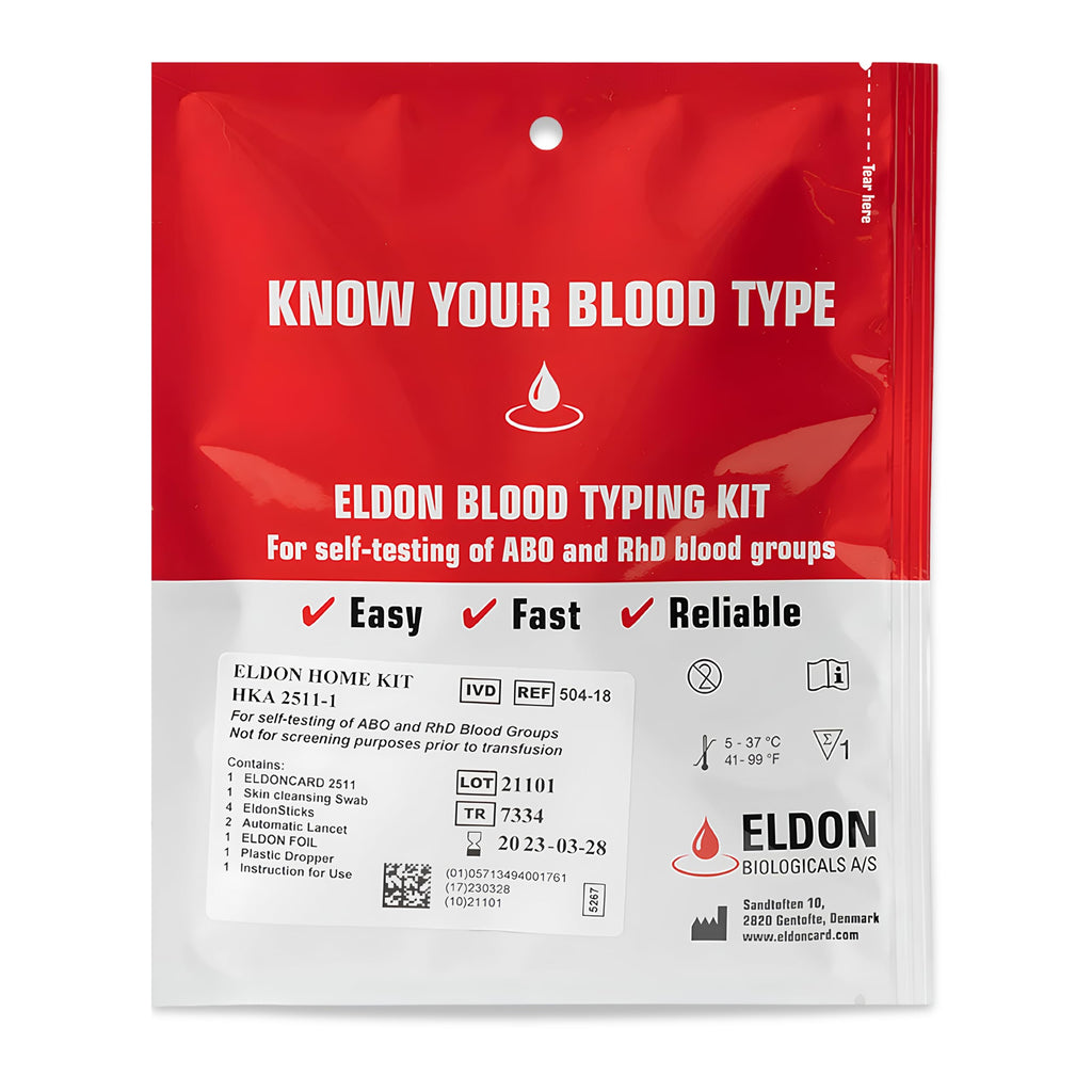 Home Blood Typing Kit 6 Kits O8931