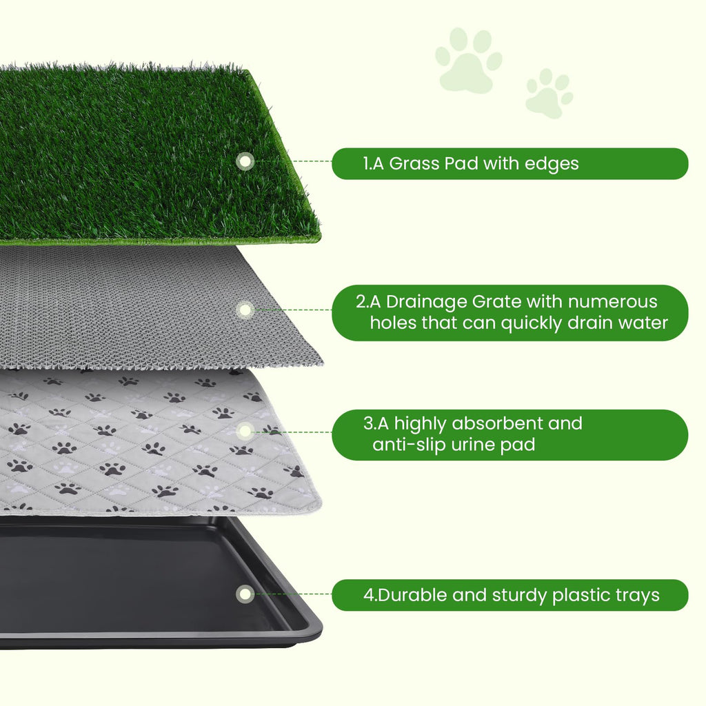 Artificial Grass Dog Potty Pad with Tray F190