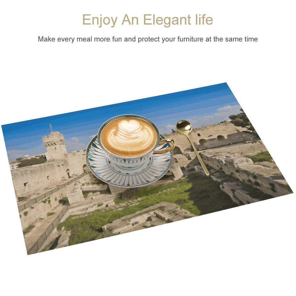 Washable Stain Resistant Placemats 4 PCS M558