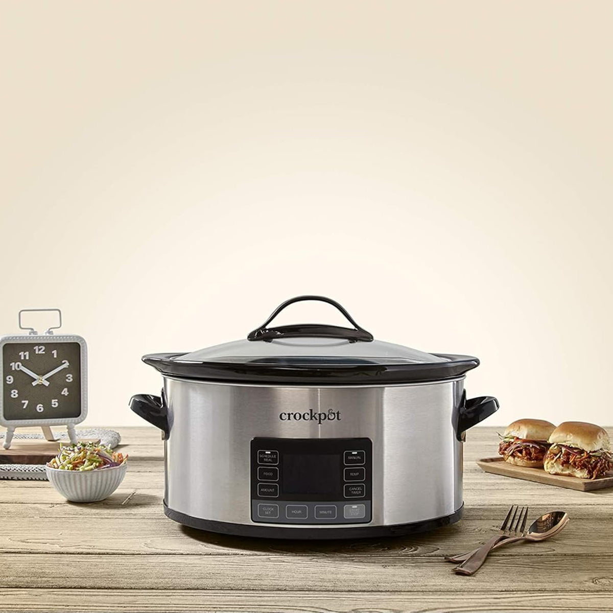 6 Quart Programmable Slow Cooker and Food Warmer Z205739