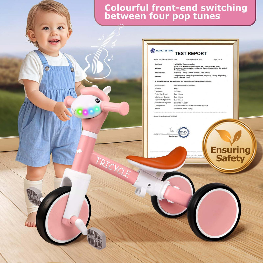 4-in-1 Kids Tricycle with Light & Music A515581