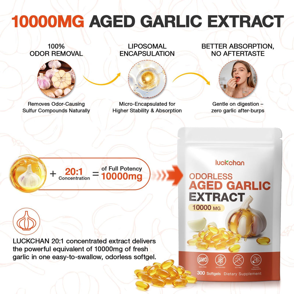 Odorless Garlic Extract 10000mg Softgels H35928