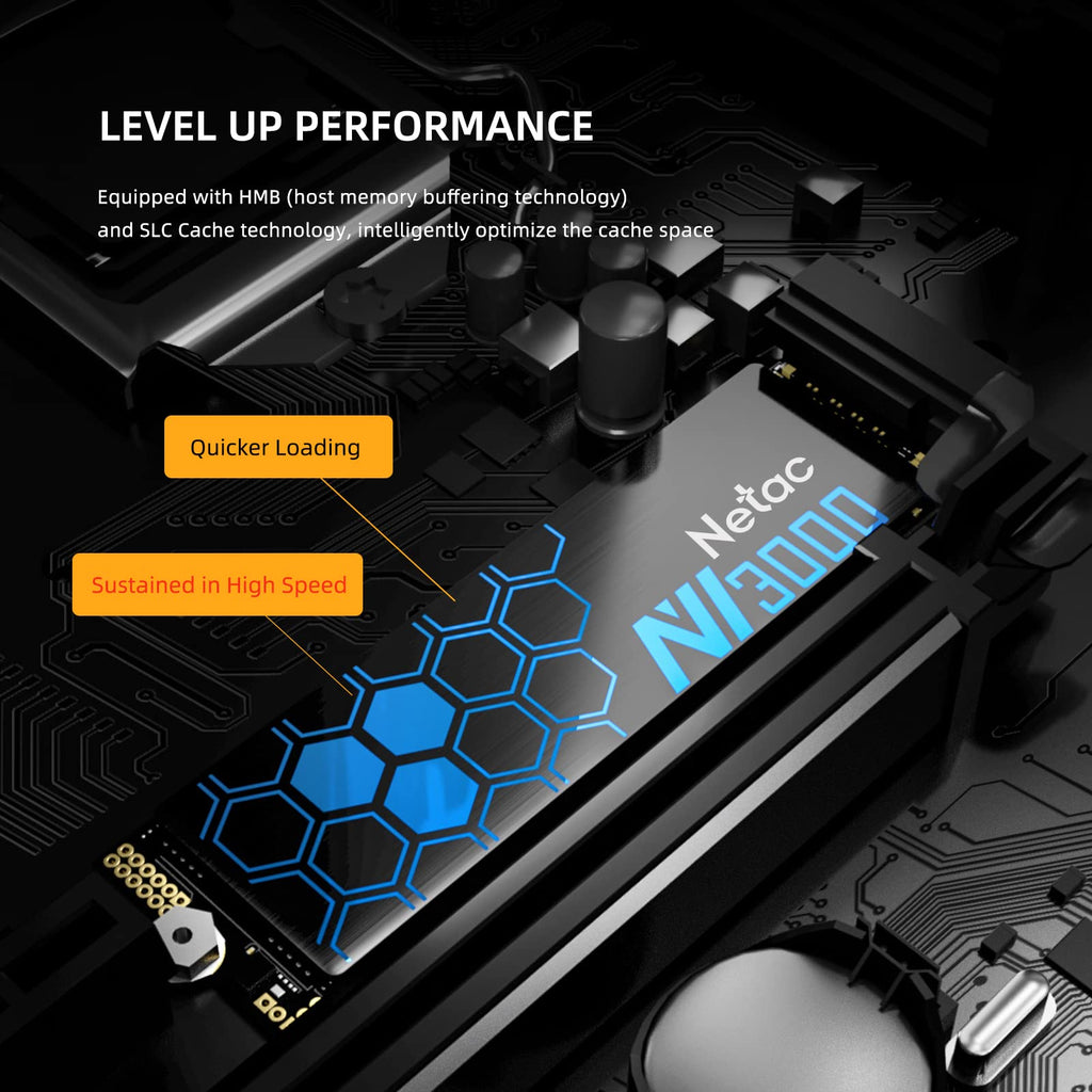 1TB NVMe PCIe Gen3x4 M.2 Internal Solid State Drive with Aluminum Heatspreader Q508