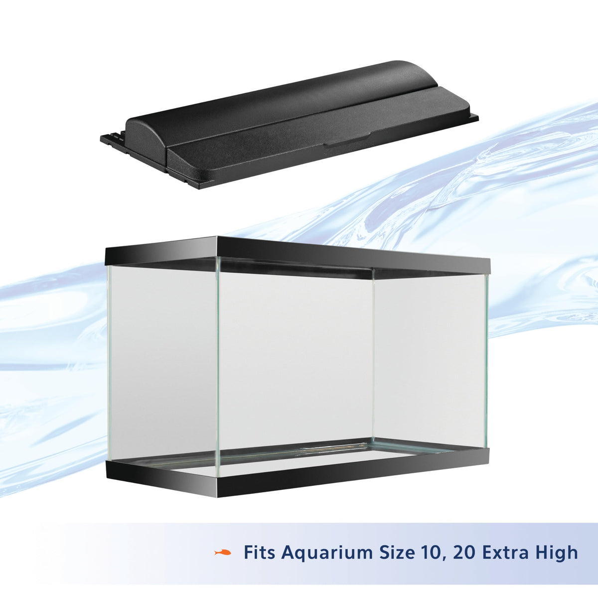 Black 20 Inch LED Aquarium Hood R6353