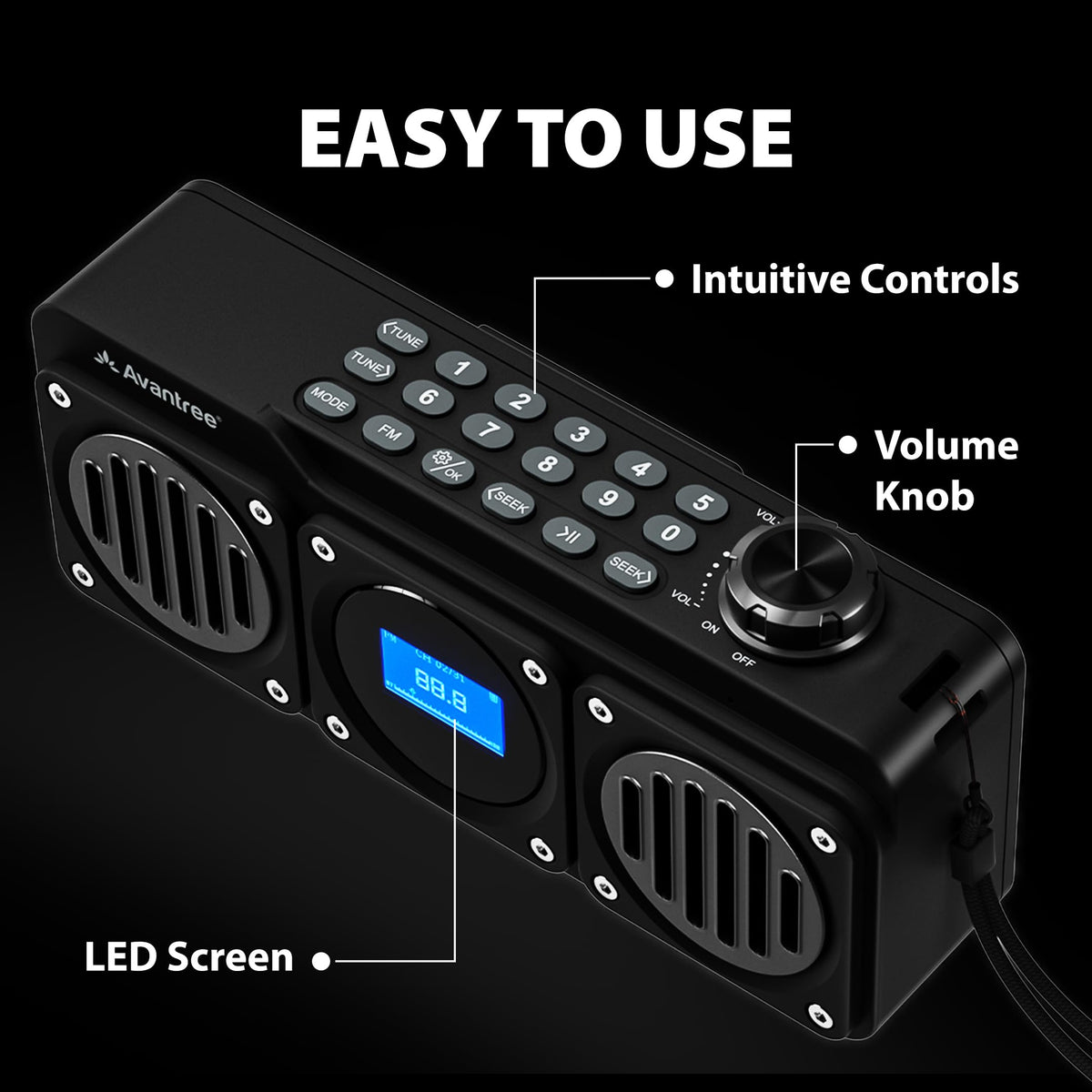 Portable FM Radio & Bluetooth Speaker N752772