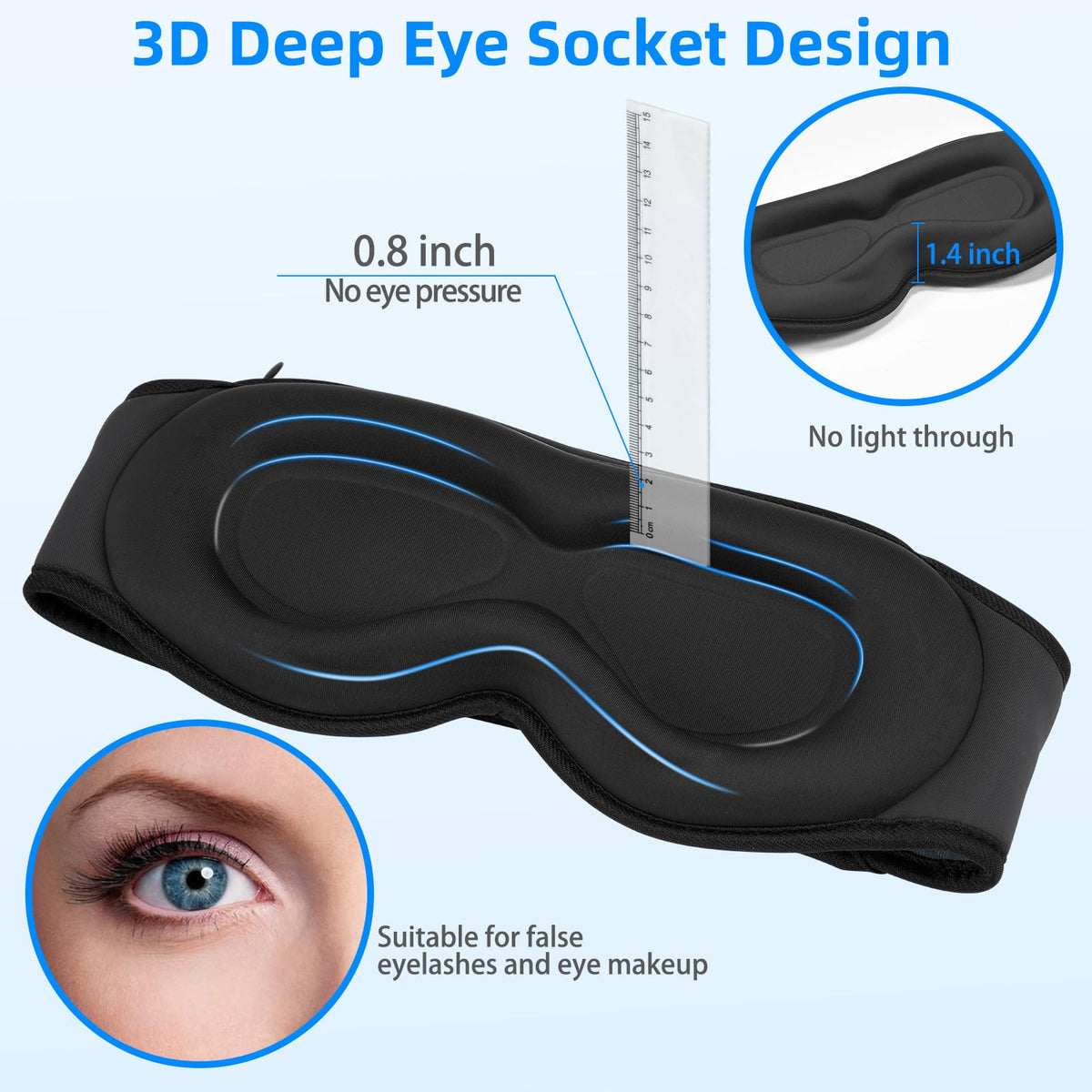 Adjustable Bluetooth 3D Sleep Mask U1938