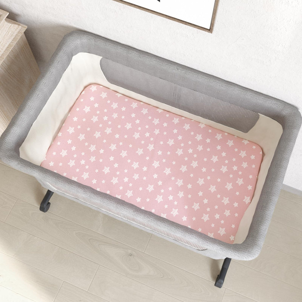 Pink 4 Pack Bassinet Sheets F2557