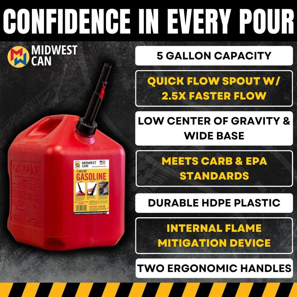 5-Gallon Gas Can Fuel Container with Spout D744693