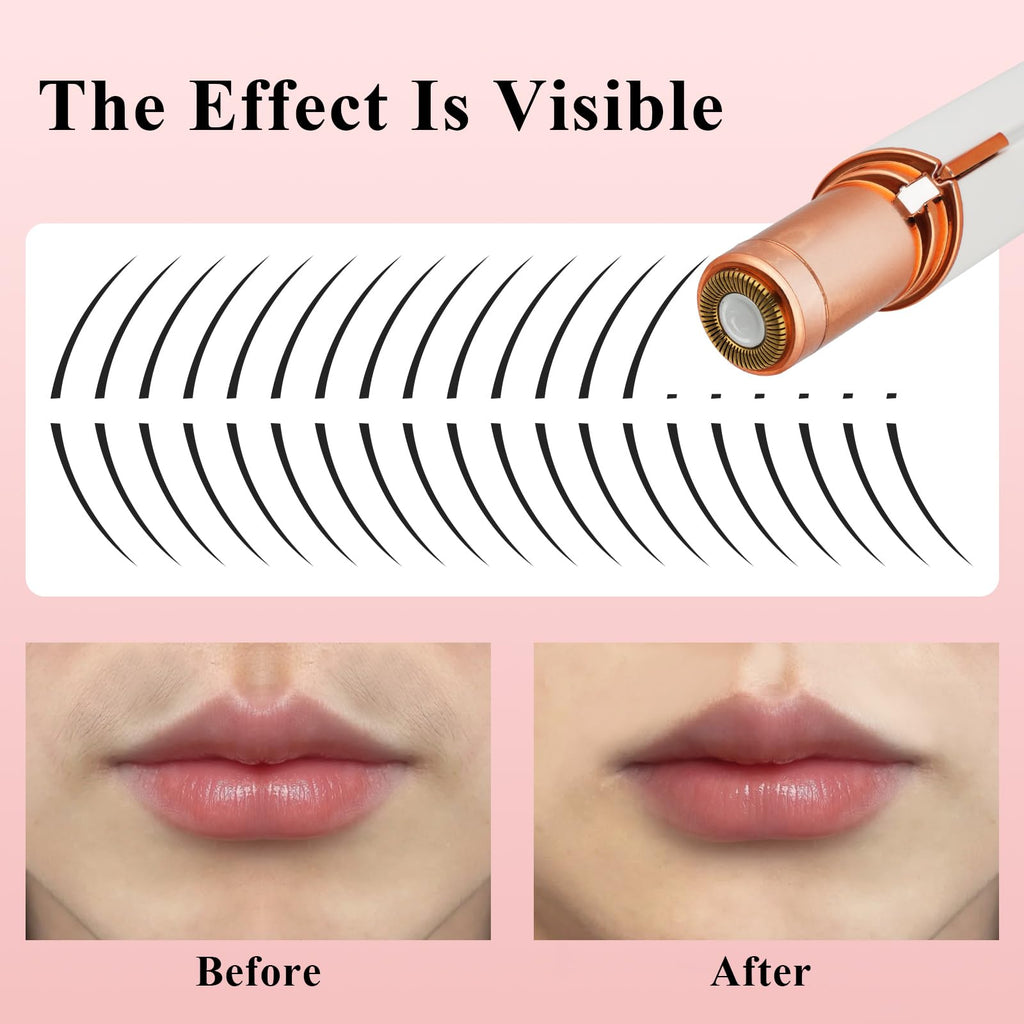 Electric Painless Facial Hair Removal Device with 2 Replacement Heads D47414