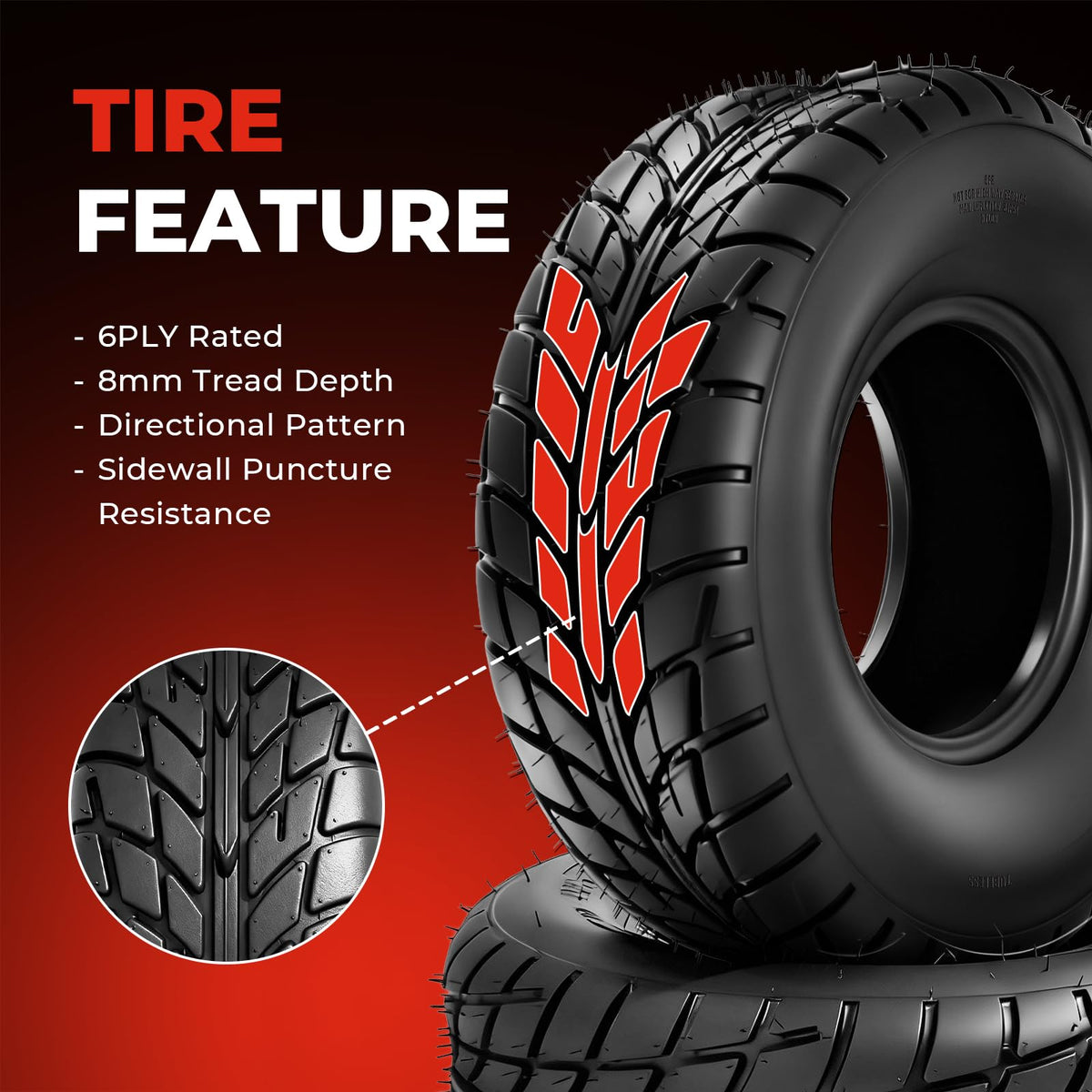 20x7-8 All-Terrain ATV/UTV Tires, Set of 2 R786257