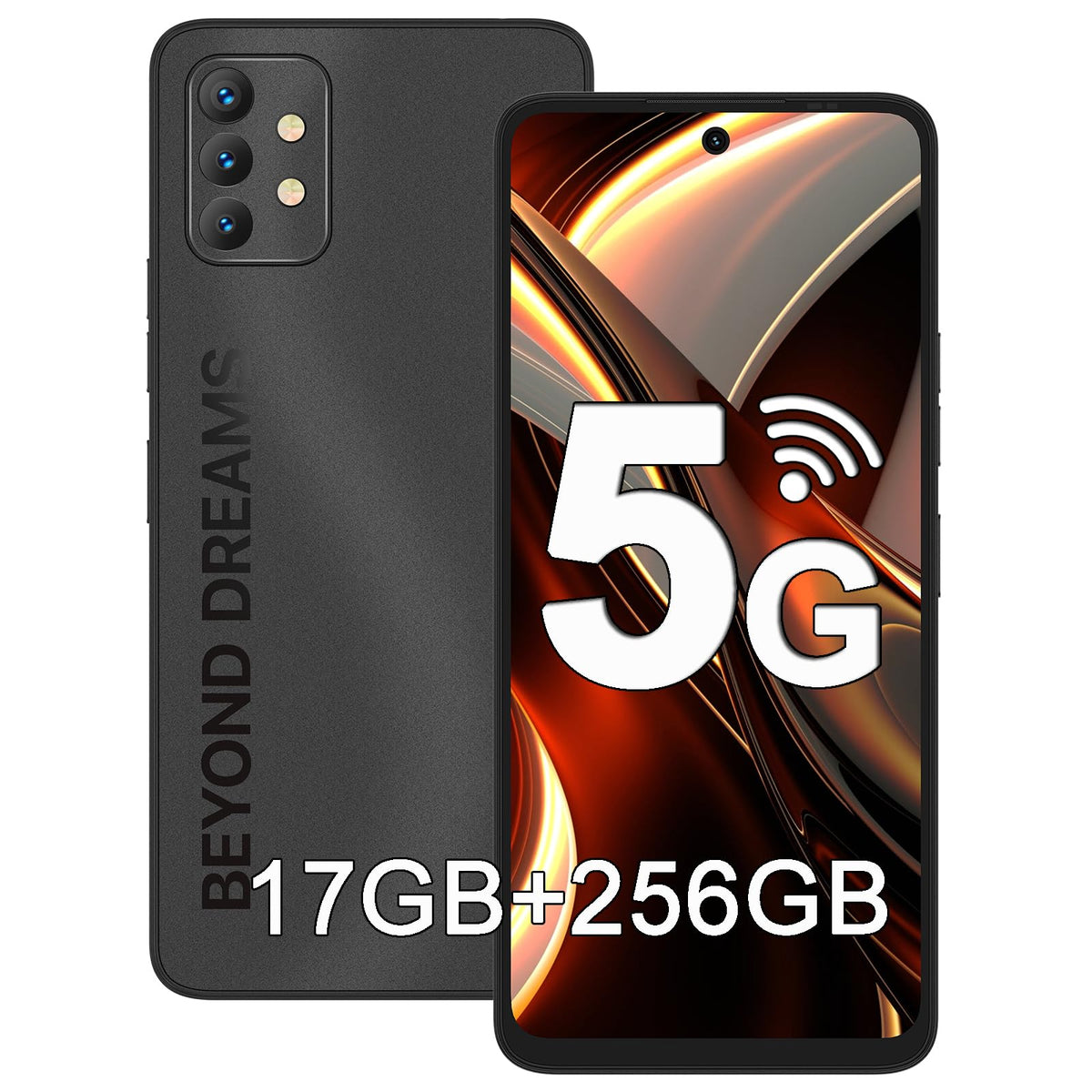 5G Smartphone 12GB RAM 256GB ROM 6.8" 90Hz Display 64MP Camera 5150mAh Battery I816640