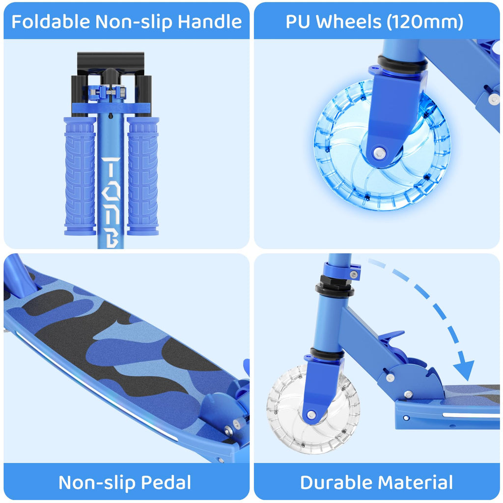 2 Wheel Adjustable Height Foldable Lightweight Kick Scooter F1861