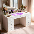 51'' 11 Drawer Vanity Makeup Desk A24904