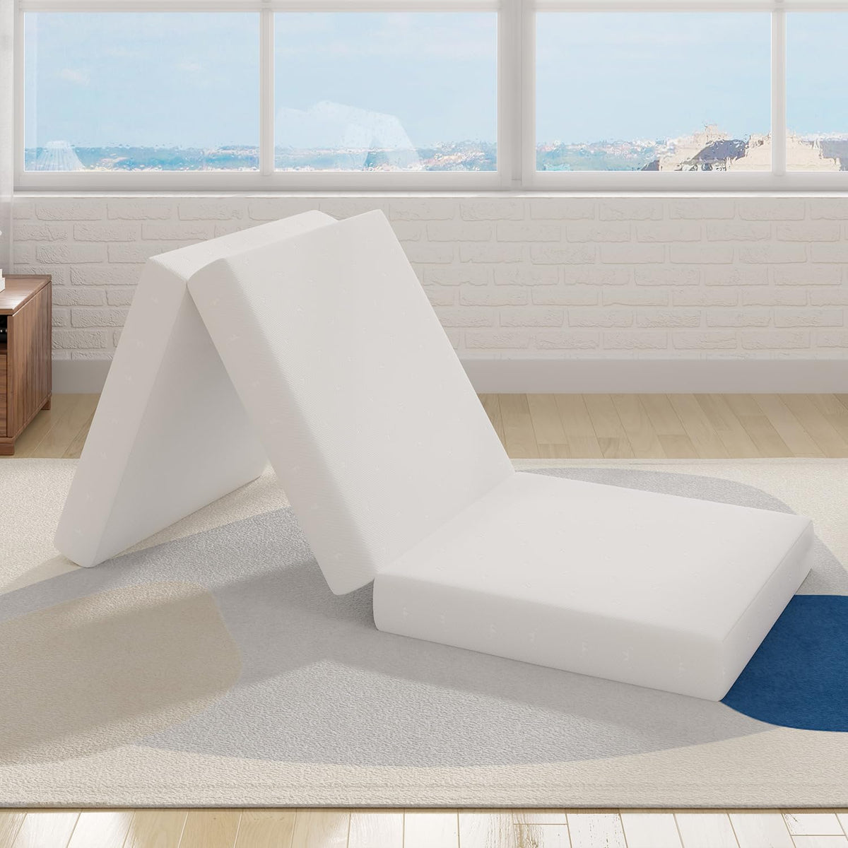 4 Inch Memory Foam Tri-fold Mattress Topper Q537338