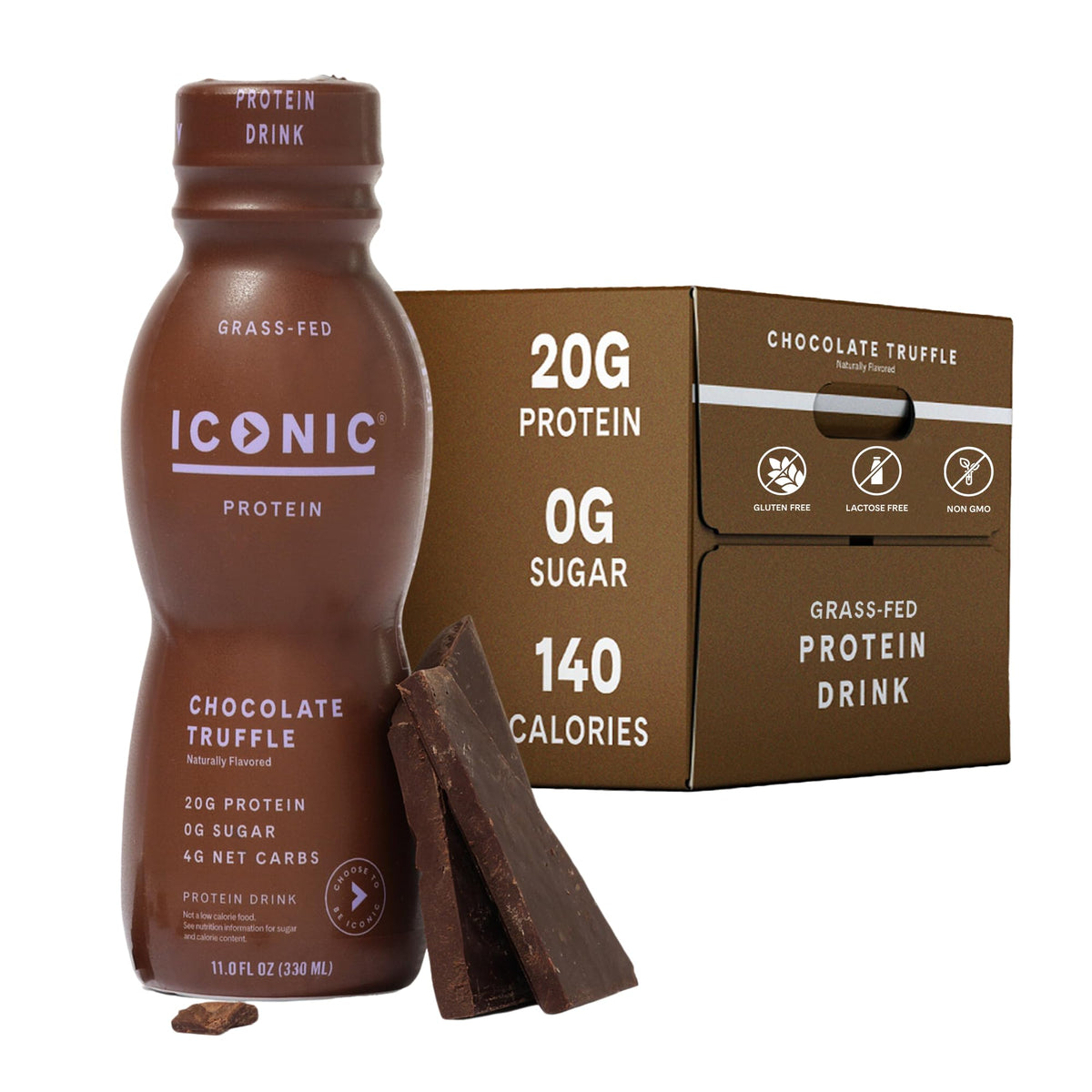 Chocolate Truffle Sugar Free Low Carb Protein Drinks 12 Pack R93272