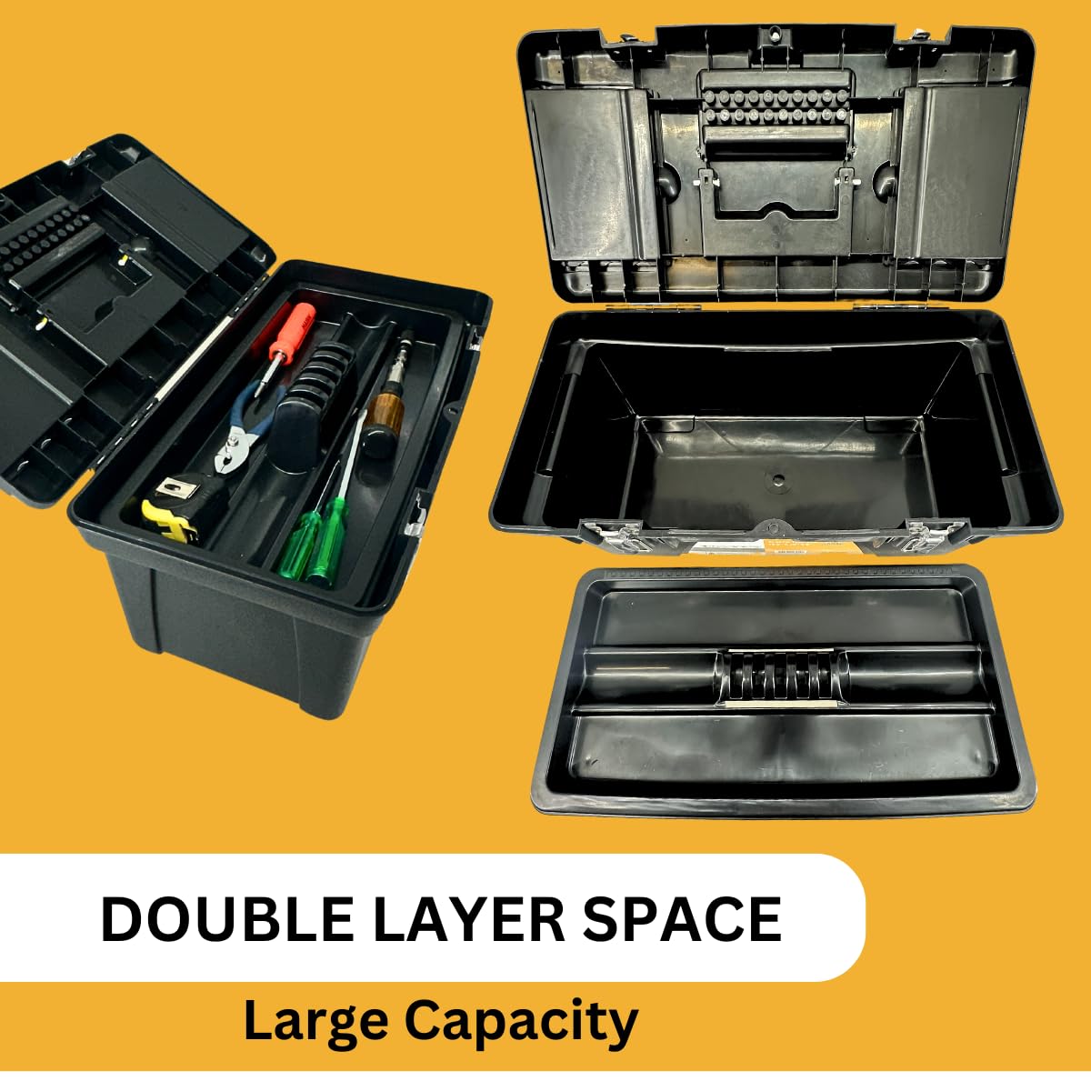 Plastic Tool Box with Metal Latches B5226