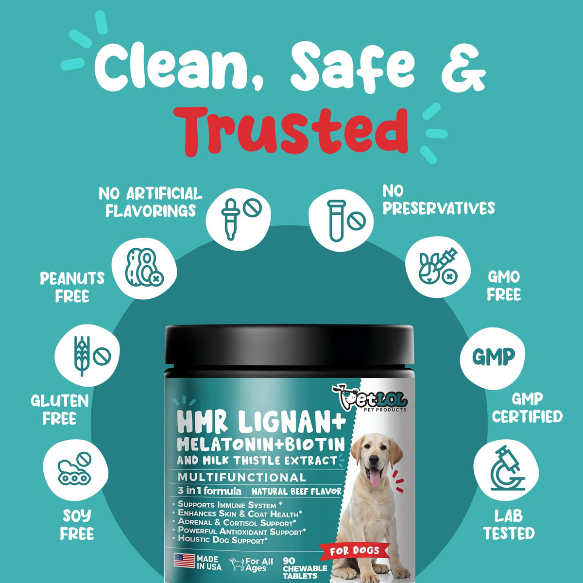 Melatonin, Biotin & Milk Thistle Complex for Dogs B44400