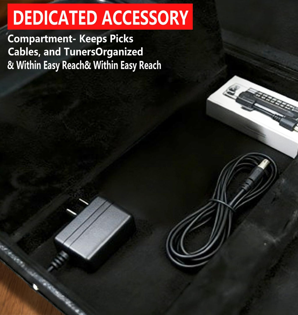 39 Inch Wooden Hard Shell Electric Guitar Case with Lock Latch N7523