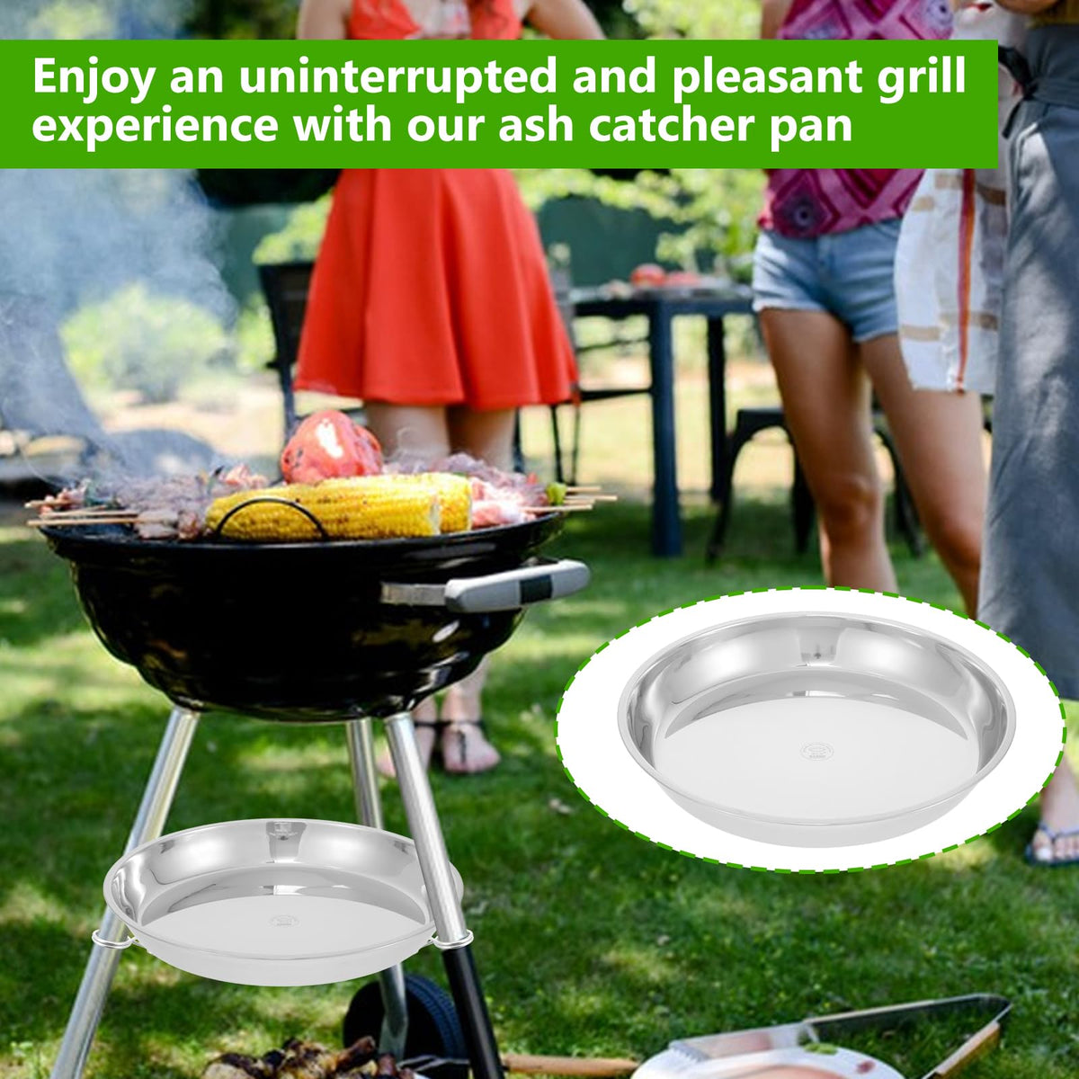 13.4" Diameter Ash Catcher Pan for Charcoal Grill L94529