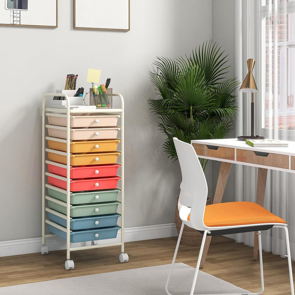 10 Drawer Rolling Storage Cart W746579
