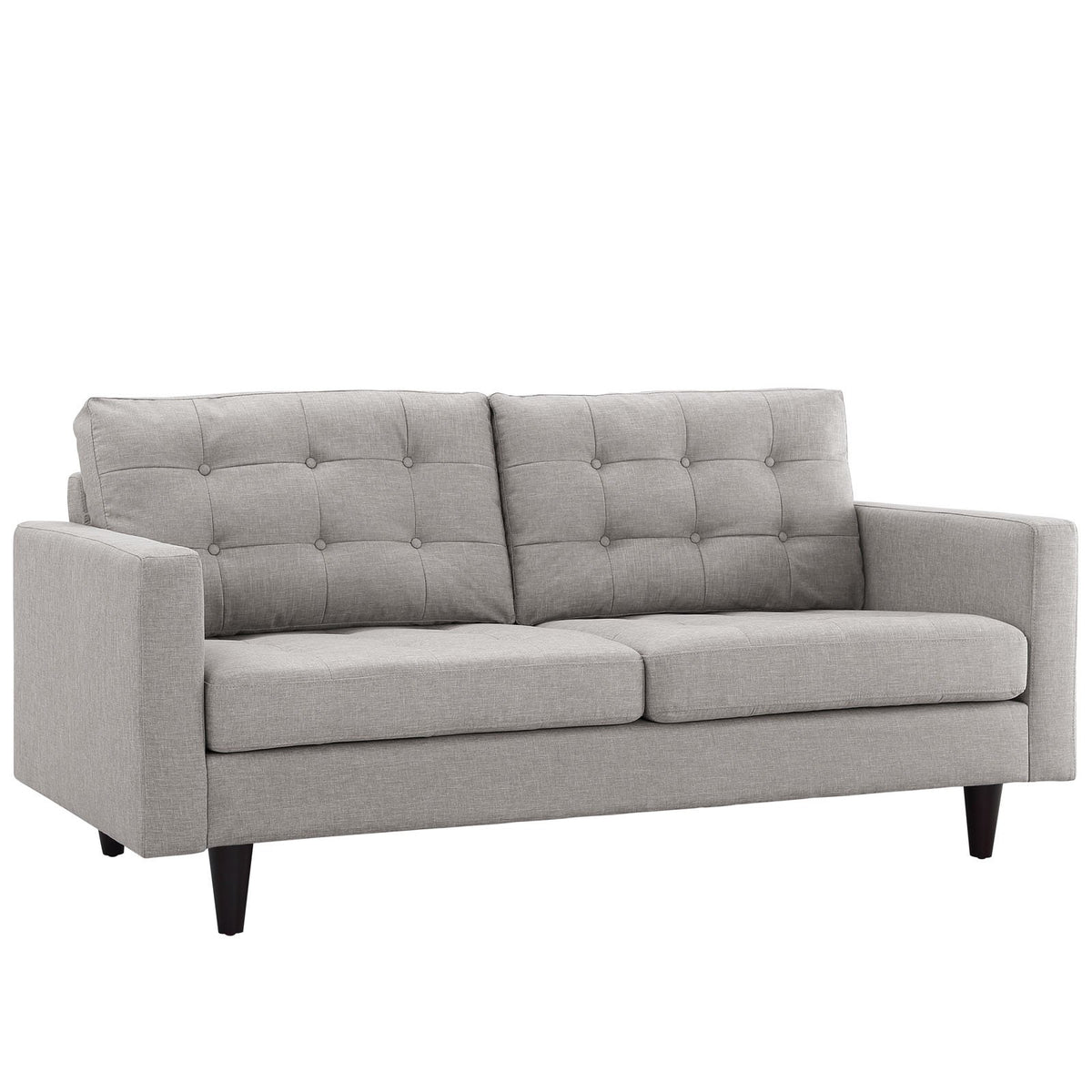Light Gray Upholstered Fabric Loveseat L7784