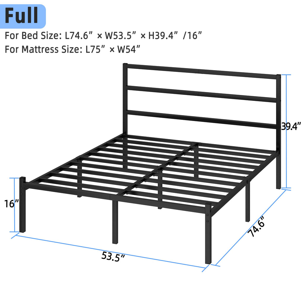 Black Full Size Bed Frame M418
