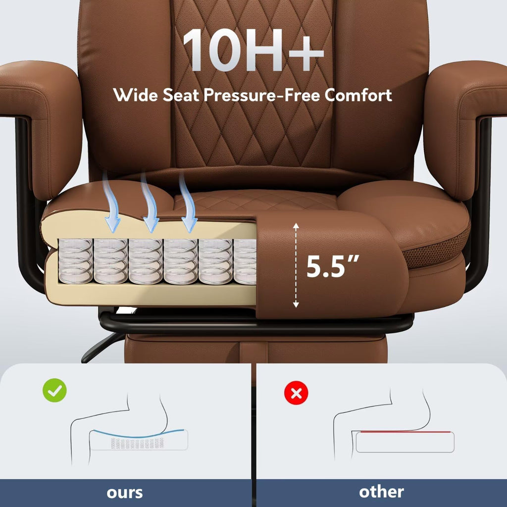 Big and Tall 500LBS Reclining Office Chair with Footrest N993925