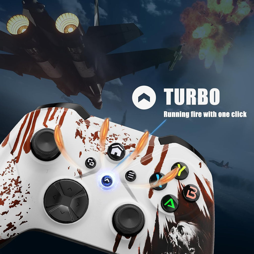 Wireless Xbox Controller with Vibration, Turbo, Programmable, 6 Gyro Axis, 3.5mm Audio Jack E457085