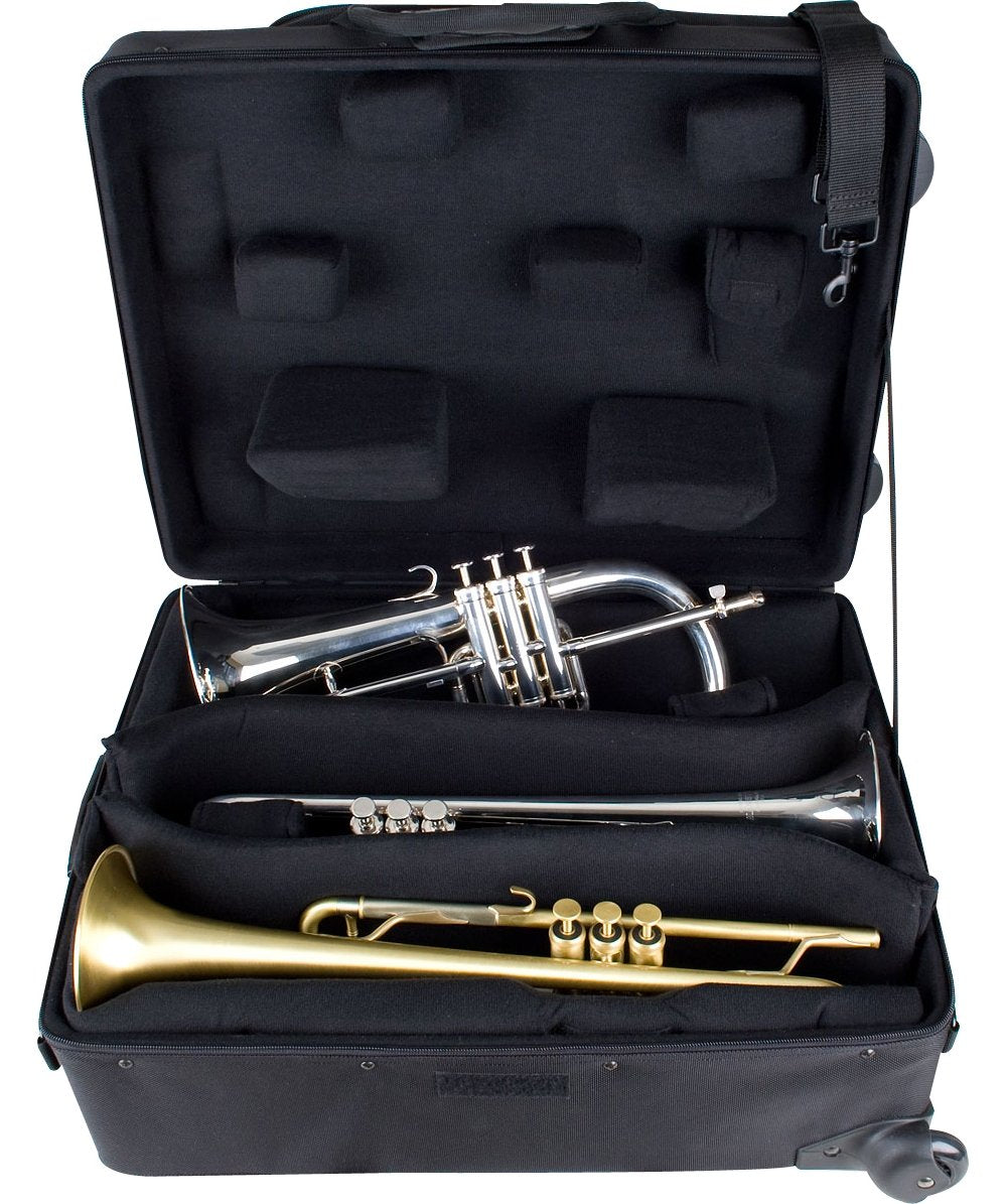 Black Trumpet Case with Wheels O106840
