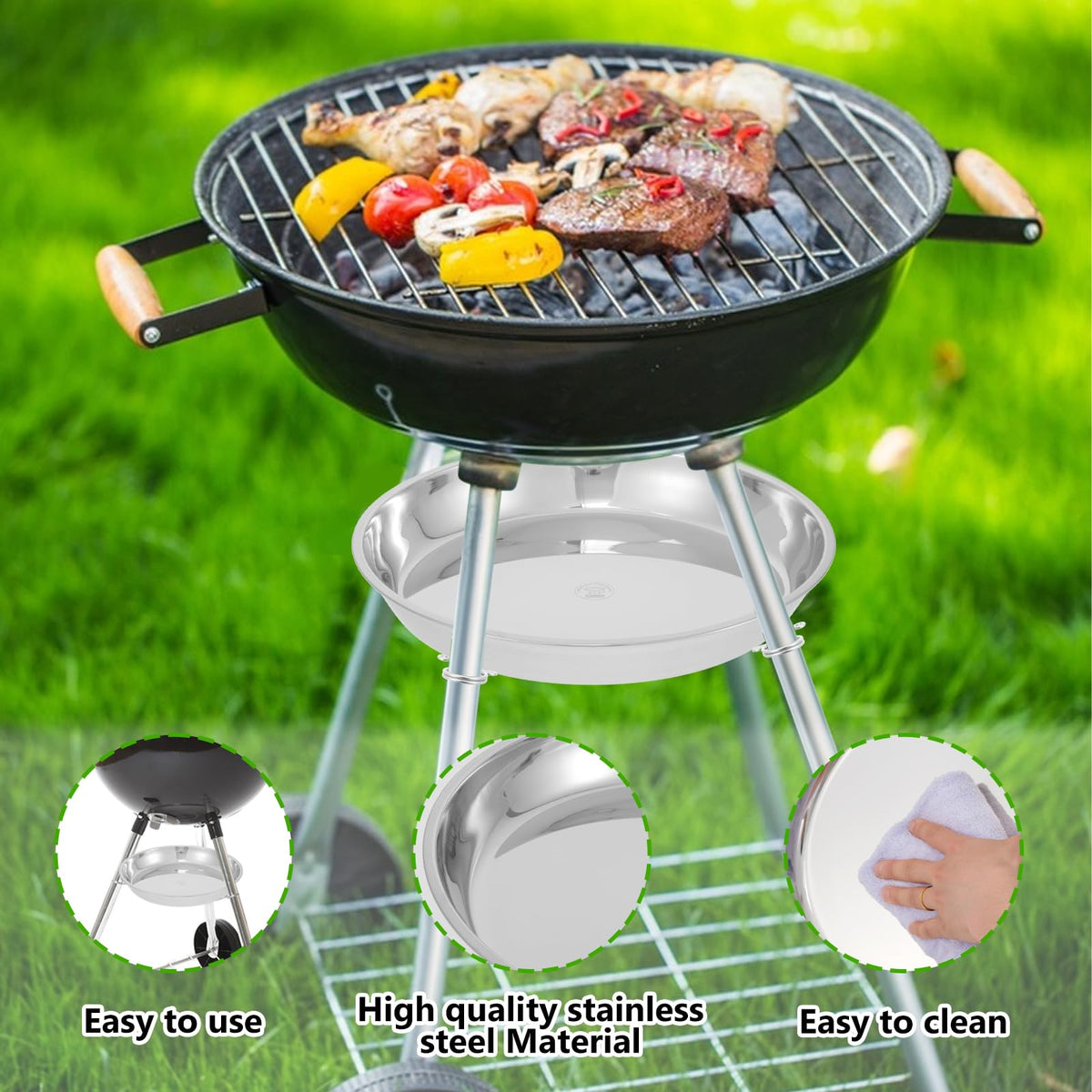 13.4" Diameter Ash Catcher Pan for Charcoal Grill L94529