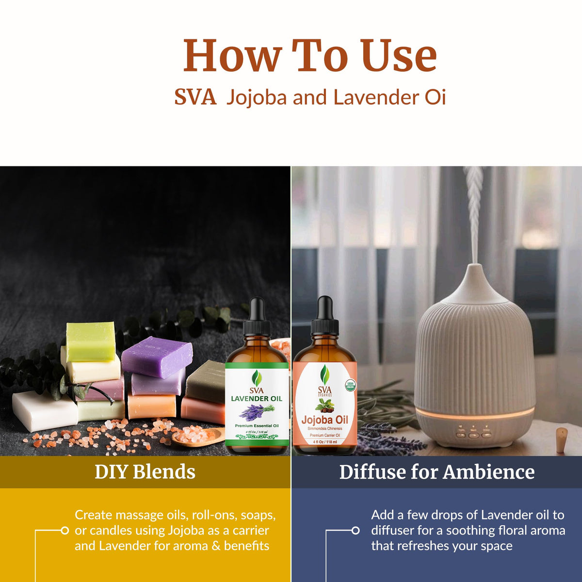 Jojoba Lavender Duo Glass Bottles with Droppers 4 Fl oz O90656