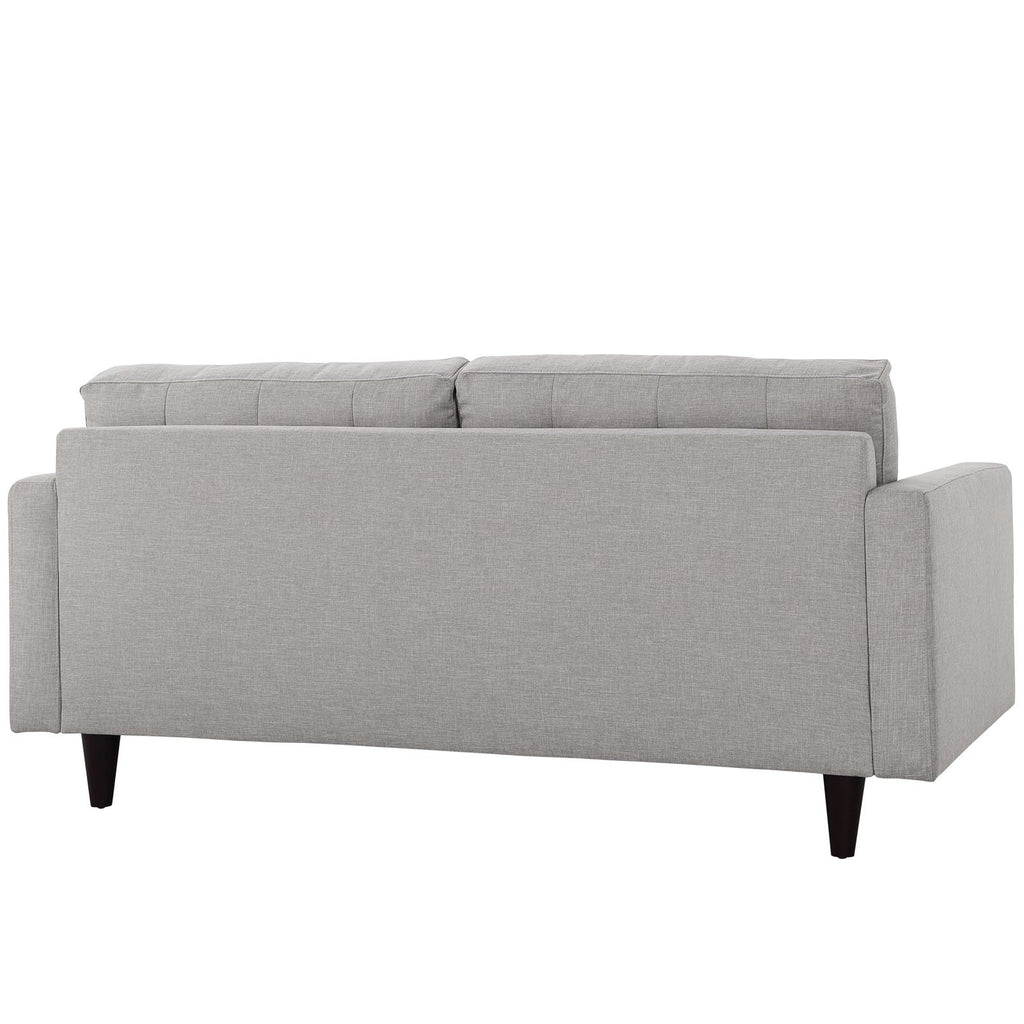 Light Gray Upholstered Fabric Loveseat L7784