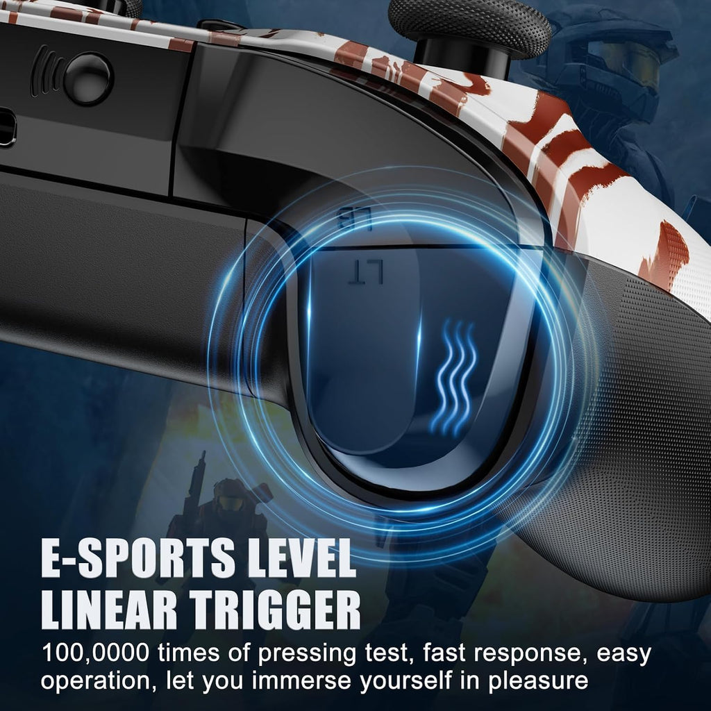 Wireless Xbox Controller with Vibration, Turbo, Programmable, 6 Gyro Axis, 3.5mm Audio Jack E457085