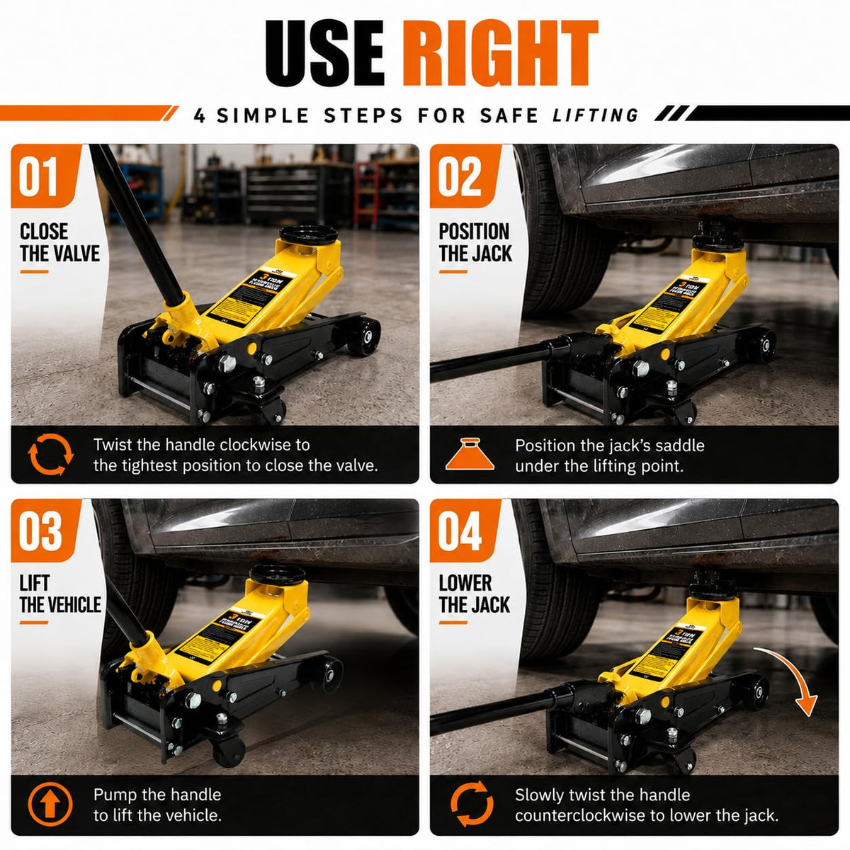 3 Ton Low Profile Steel Racing Floor Jack with Dual Pistons Quick Lift Pump I1335