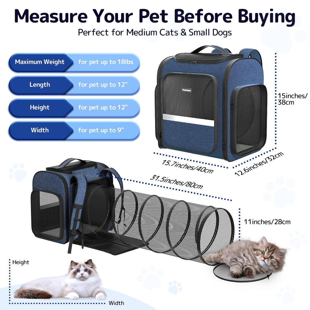 Cat Backpack with Play Tunnel A733