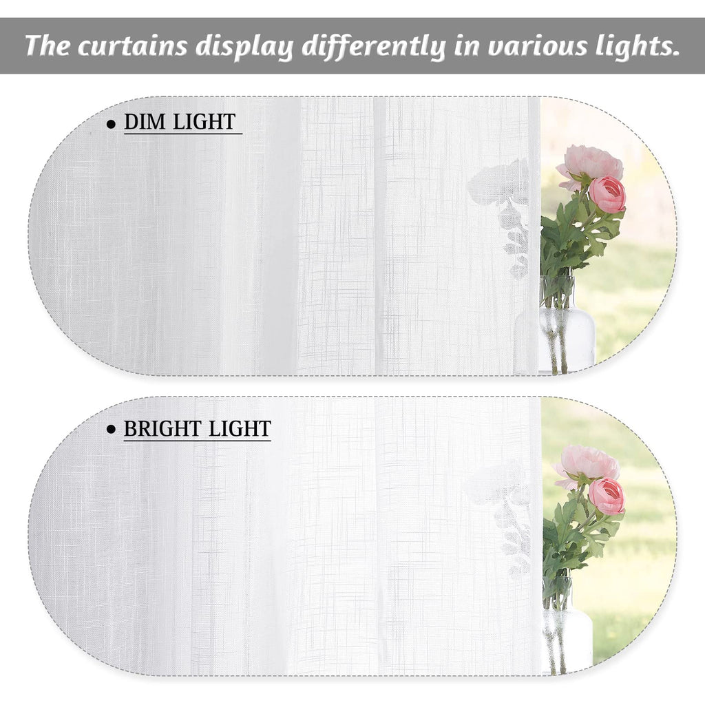 White Sheer Curtains W52 x L95 T2095