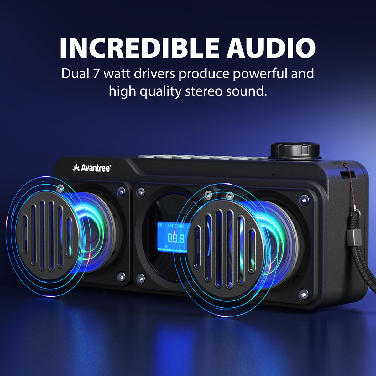 Portable FM Radio & Bluetooth Speaker N752772