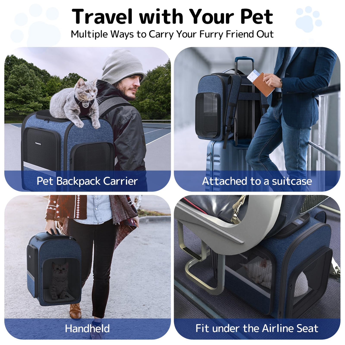 Cat Backpack with Play Tunnel A733