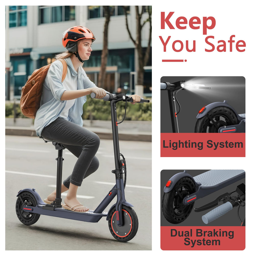 Electric Scooter with 350W/500W Motor, 19-20 MPH, Foldable Z783