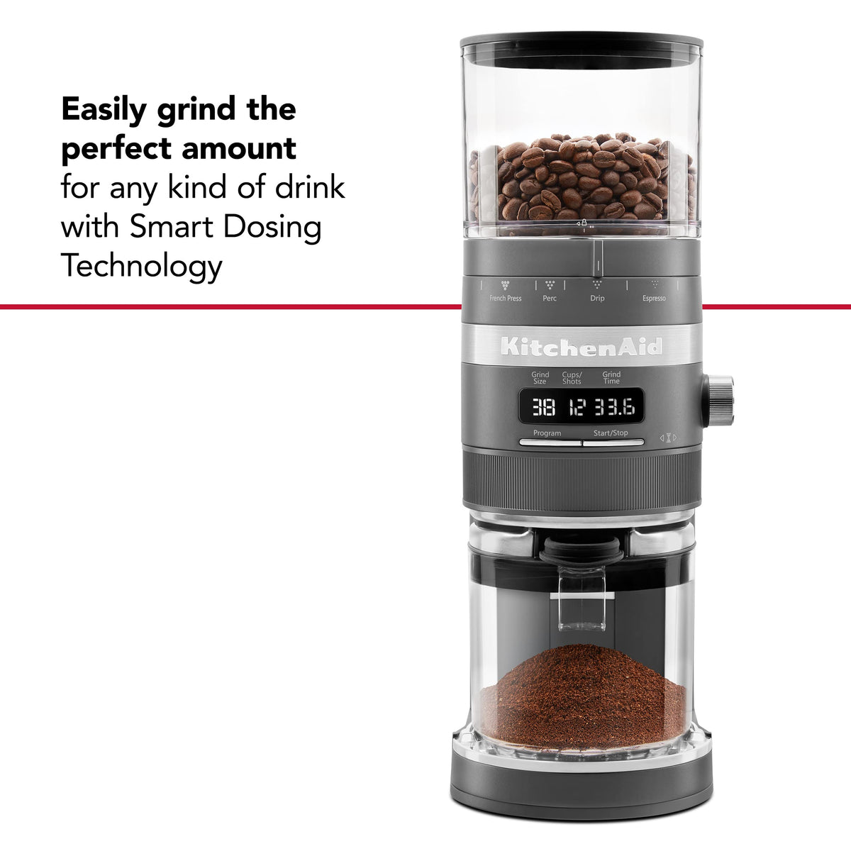 Charcoal Grey Burr Coffee Grinder V97806
